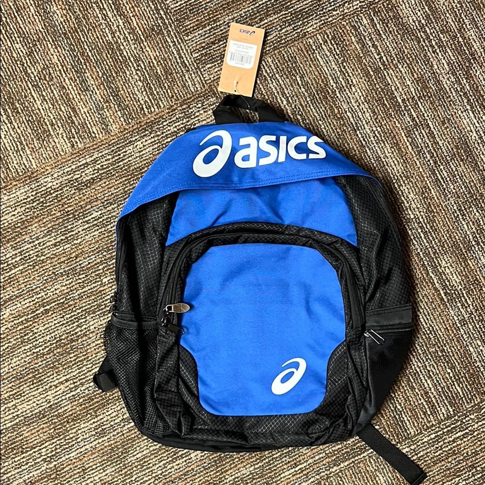 Asics Blue and Black Sporty Backpack
